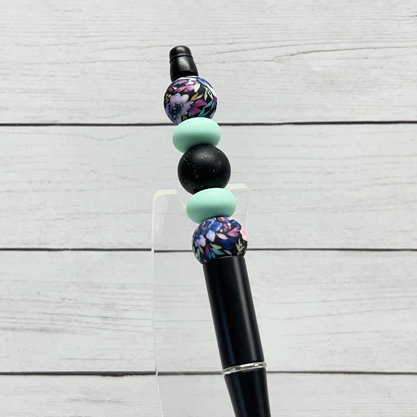 Midnight Blossom w/Aqua Plastic Pen